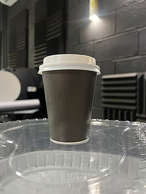 Vaso Negro de Carton para Cafe 8oz Ristra 50uns